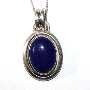 Sterling Silver Lapis Lazuli Southwestern Necklace 20 inches 10 Grams